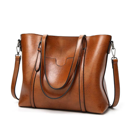 Shoulder Bags for Women Oil Wax Leather Handbag Tote Crossbody Bag Vintage Satchels Women Bags Designer Handbag High Quality